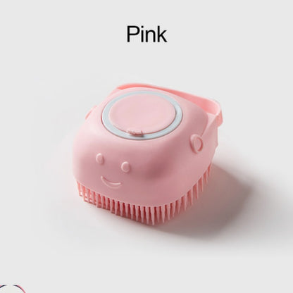 Soft Silicone Grooming Brush with Soap Dispenser