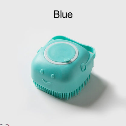 Soft Silicone Grooming Brush with Soap Dispenser