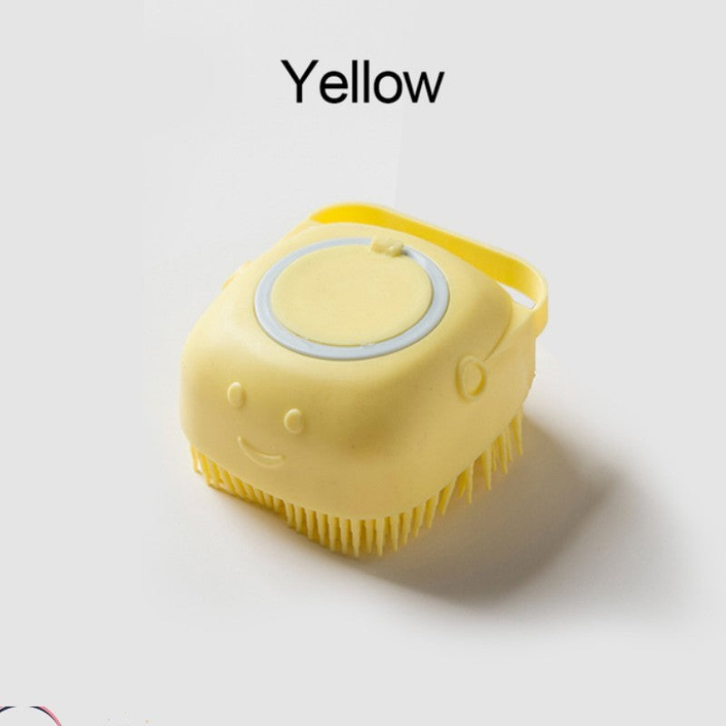 Soft Silicone Grooming Brush with Soap Dispenser